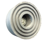 U Need Hardware 1467-RUB Door Stop Replacement Rubber Tip - Gray