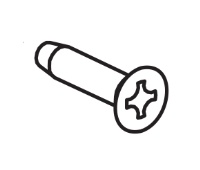 Dor-O-Matic PB345 SCREW.1077 8-3/4" FPHSMS BLACK Package of 10