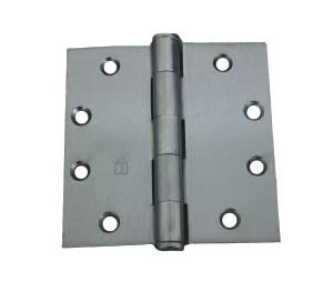 Hager 1279 4.5x4.5 US26D NRP Full Mortise Standard Weight Plain Bearing Steel Base Hinge, Satin Chrome, Non-Removable Pin