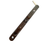 Cal-Royal EXT FB-1 US10B Flip Style Mortise Flush Bolt with 18” Extension Rod - Antique Bronze - Sold per pair