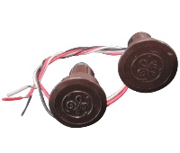GE Security 1076C-M Recessed Magnetic Contact for Steel Doors, SPDT - Brown
