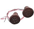 GE Security 1076C-M Recessed Magnetic Contact for Steel Doors, SPDT - Brown
