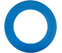 Brooks SC3 Blank Verification of Service Collar - Blue, 2 1/8" ID