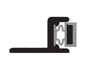 National Guard Products 189MASET 44" Clear Anodized Magnetic Astragal Set