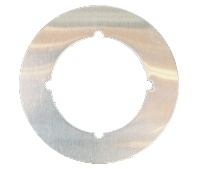 Don-Jo PBSP-135 630 3-1/2" with 2-1/8" Hole Scar Plate, Polybagged - Satin Stainless Steel Finish