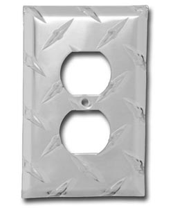 MCA 1OL-NS Single Outlet Cover- Natural Silver