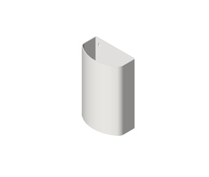 ASI 20826-T Surface Mounted Waste Receptacle with Closed Top and Push Door