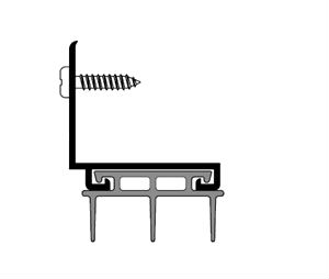 Pemko 2113AV 36" Mill Finish Aluminum Door Shoe - Vinyl insert