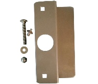 Don-Jo OLP-2651 DU 2 5/8" x 6 1/2" Latch Protector for Center Hung Outswing Aluminum Doors 1 3/8" Offset - Duro Coated Finish