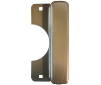 Don-Jo LELP-208 DU 3-1/2" x 8" Latch Protector with Lever Cutout for Electric Strikes - Duro Coated Finish