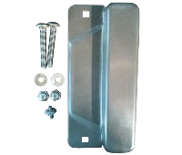 Don-Jo ELP-208P DU 3-1/2" x 8" Blank Latch Protector Plate for Electric Strike - Duro Coated Finish