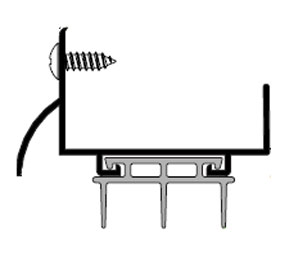 Pemko 2163DV 36" UN Unnotched Dark Bronze Anodized Aluminum Door Shoe - Vinyl insert