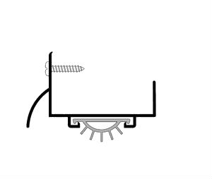 Pemko 216AV 36" Mill Finish Aluminum Door Shoe with Rain Drip - Vinyl insert