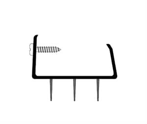 Pemko 2170WV UN 36" Unnotched White Vinyl Door Shoe