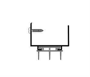Pemko 2173AV 36" Mill Finish Aluminum Door Shoe - Vinyl insert