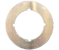 Don-Jo SP-135 612 3-1/2" Scar Plate with 2-1/8" Hole and Through Bolt Knotches - Satin Bronze Finish