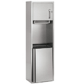 Bradley 227-11 Surface Mounted Roll Towel Dispenser & 18 Gallon Waste Receptacle