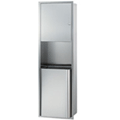 Bradley 2271-10 Semi-Recessed Owner-Provided Towel Cabinet / 18 Gallon Waste Receptacle