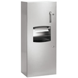 Bradley 2277-11 Surface Mounted Roll-Towel Dispenser / 10.5 Gallon Waste Receptacle