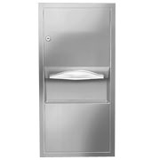 Bradley 2291-10 Semi-Recessed Low Capacity Towel Dispenser / 2 Gallon Waste Receptacle