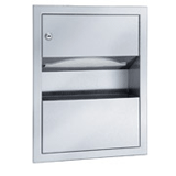Bradley 229-11 Surface Mounted Low Capacity Towel Dispenser / 1.25 Gallon Waste Receptacle
