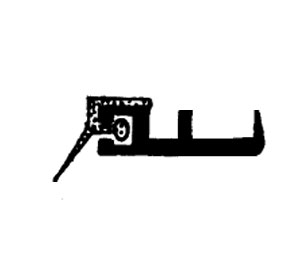 Dorbin 240DV Dk. Brown Aluminum 30" Head & Jamb Weatherstrip with Blade Shaped Vinyl Seal - 7/32"H