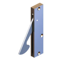 Hager 22N US3 Edge Pull for Sliding Door - Bright Brass