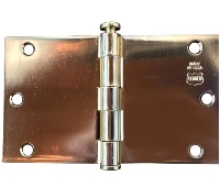 Bommer 5010-356-632 Plain Bearing-5 Knuckle-Full Mortise-Wide Throw-Steel Base-3.5" x 6" Hinge-Removable Pin-Polished Brass
