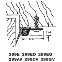 Dorbin 299DV 36" x 84" Head & Jamb Weatherstrip