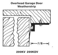 Dorbin 299KV 96" x 108" Mill Overhead Garage Door Weatherstrip