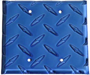 MCA 2BLK-B Double Blank Cover- Blue