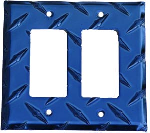 MCA 2GFI-B Double GFI Cover- Blue