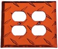 MCA 2OL-O Double Outlet Cover- Orange