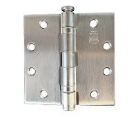 Bommer BB5000-450-652 Ball Bearing-5 Knuckle-Full Mortise-Standard-Steel Base-4.5" x 4.5" Hinge-Removable Pin-Satin Chrome