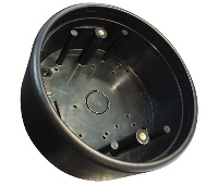 BEA 10BOX45RNDSM Round Surface Mount Box for 4 1/2" Round Stainless Push Plates