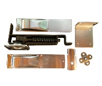 Bommer 7802-652 Horizontal Spring Pivot with Jamb Bracket-Light Duty-Hold Open-Steel Trim-Satin Chrome Plated
