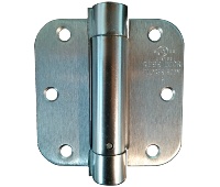 Hager 1252 3.5x3.5in US26D Satin Chrome Single Acting Spring Hinge-Full Mortise-Standard Weight-Steel Base