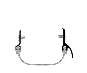 Pemko 3185AV 48" Mill Finish Aluminum Specialty Door Bottom with Vinyl insert