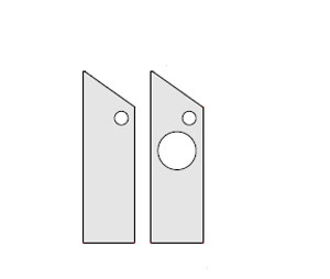 Zero 321ENDCAP End Cap Set for #321 Automatic Door Bottom