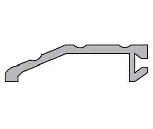 National Guard Products 321 36" Mill Finish Aluminum Half-Saddle Threshold