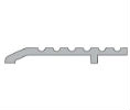 National Guard Products 324-POL 24" Polished Aluminum Half-Saddle Threshold