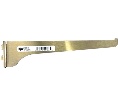 Knape&Vogt KV180B-16 Brass Single Slotted Standard Duty Shelf Bracket 16" - 1 Pc.