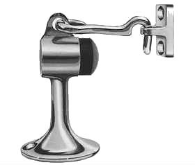 DCI 3367X US26 Solid Cast Bronze Heavy Duty Floor Stop with Hook - Polished Chrome Plated