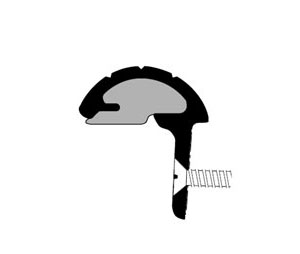 Pemko 352GR 120" Gold Anodized Aluminum Overlapping Astragal with Sponge Neoprene insert