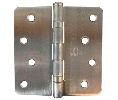 Hager RCBB1741 4x4in 1/4in Radius Hinge-Full Mortise-Residential Weight-Ball Bearing-Steel Base