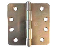 Hager RC1749 4x4in 1/4in Radius Hinge-Full Mortise-Residential Weight-Plain Bearing-Steel Base