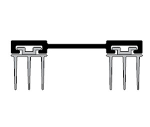 Pemko 3692APK773BL 36" Mill Finish Aluminum Door Bottoms Door Shoe with Black PemkoPrene insert