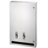 Bradley 407-40 Napkin/Tampon Vendor - Recessed Mount - Free operation