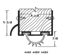 Dorbin 44DV Dk. Brown Door Bottom 36" Length