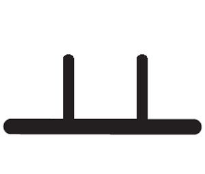 National Guard Products 5070CL 48" Clear TPE Double Shark Fin Self-Adhesive Seal - 1/2" x 3/16"